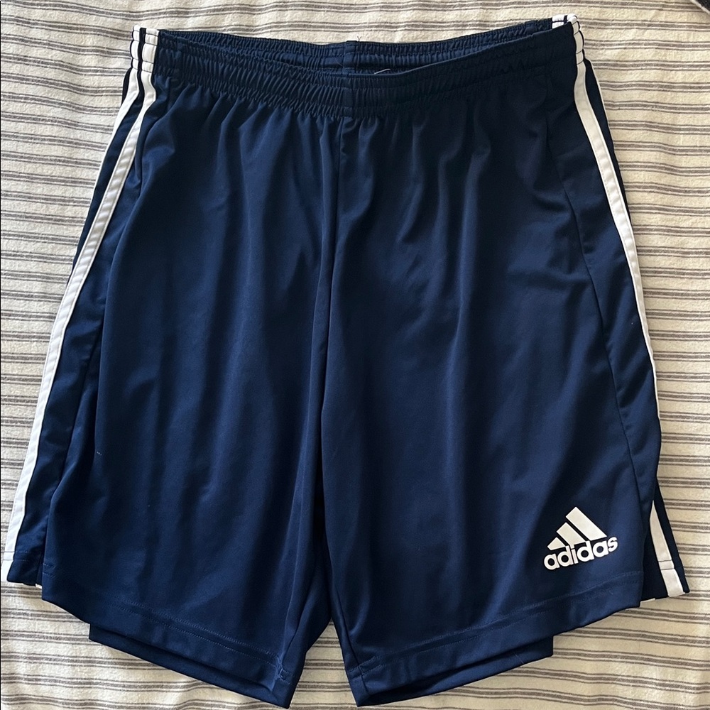Adidas Navy Blue Athletic Shorts